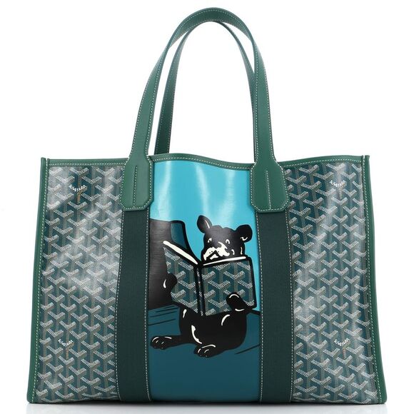 GOYA VILLETTE TOTE 45CM GREEN CANVAS